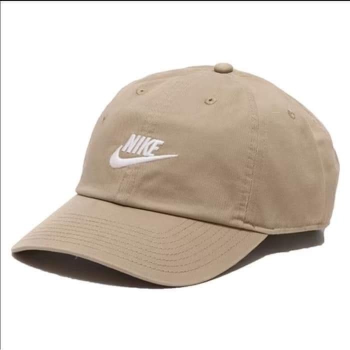 NIKE CLUB CAP 刺繡LOGO 可調式 棒球帽 運動帽 遮陽帽 老帽 卡其-細節圖2