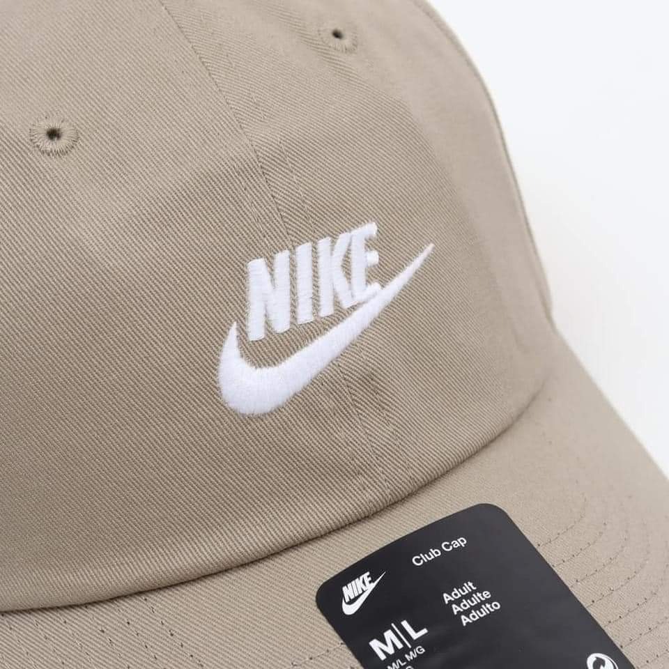 男女款 NIKE CLUB CAP 刺繡LOGO 可調式 棒球帽 運動帽 遮陽帽 老帽 卡其-細節圖4