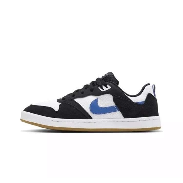 男款 NIKE SB ALLEYOOP 白黑藍 網布 麂皮 厚鞋舌 滑板 休閒鞋-細節圖10