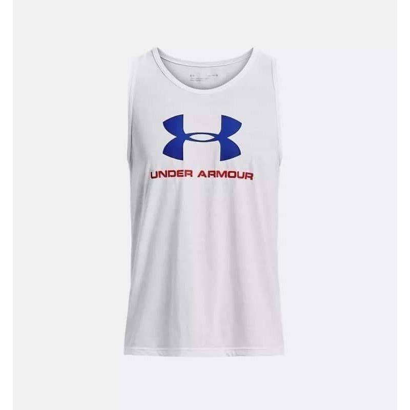 男子 UA SPORTSTYLE LOGO TANK 運動背心 美版偏大-細節圖3