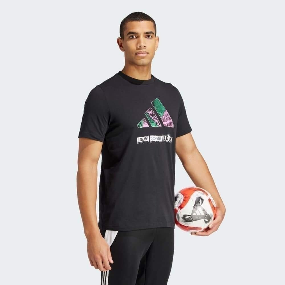 男子 ADIDAS MANTRA GAME 棉質 短袖上衣 黑-細節圖3