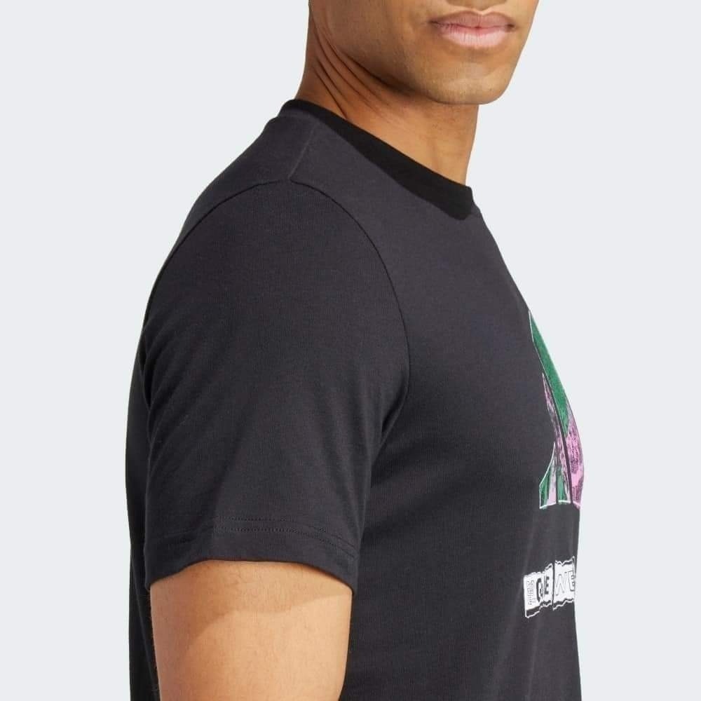 男子 ADIDAS MANTRA GAME 棉質 短袖上衣 黑-細節圖4