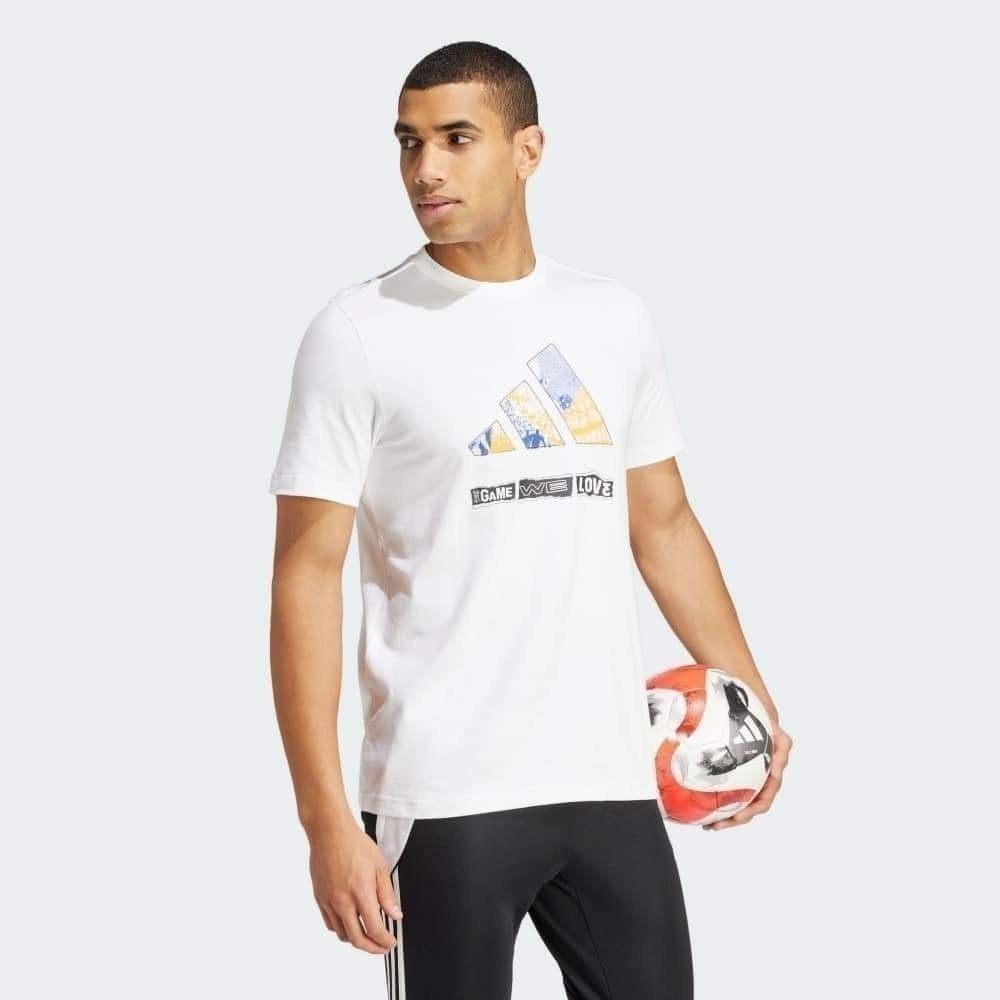 男子 ADIDAS MANTRA GAME 棉質 短袖上衣 白色-細節圖3