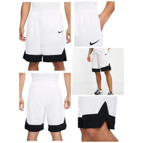 男子 Nike Dri-Fit Icon Basketball Shorts 白黑 有口袋 籃球短褲