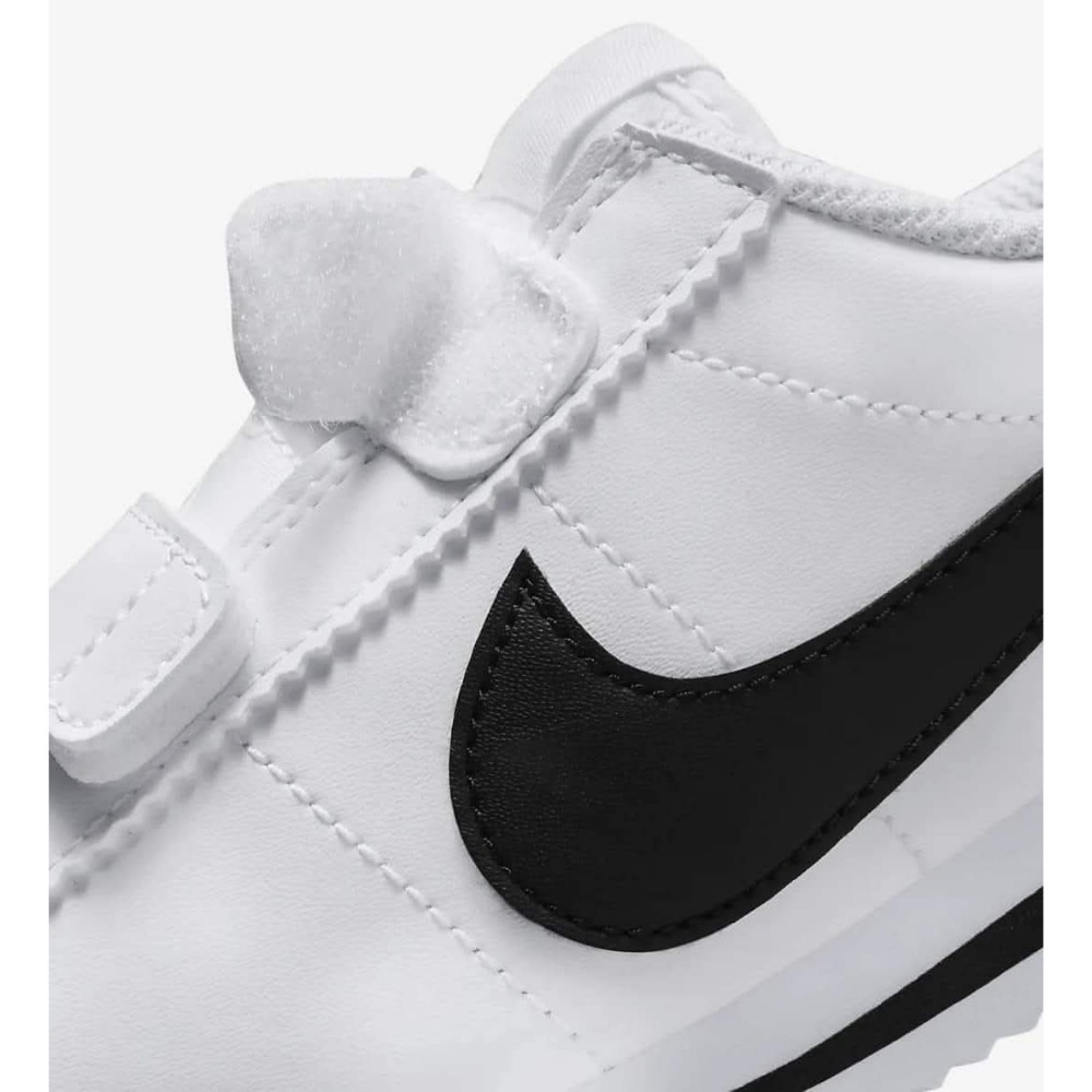 童款 Nike Cortez Basic 白黑 經典 復古 魔鬼氈 阿甘鞋 休閒鞋-細節圖8