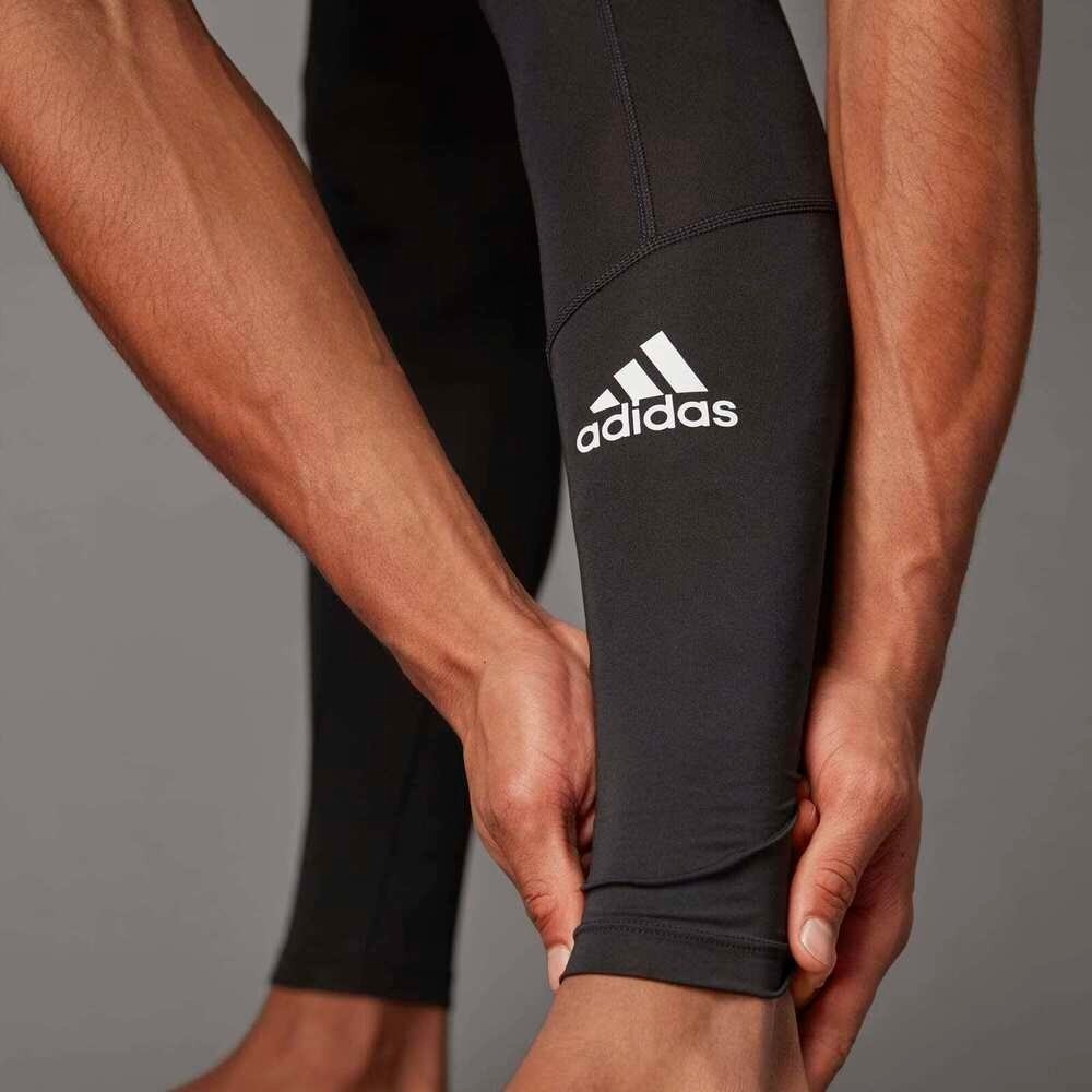 男 Adidas Tf Long Tight [GM5036] 緊身褲 運動 訓練 健身 瑜伽 透氣 亞洲尺寸 黑-細節圖4