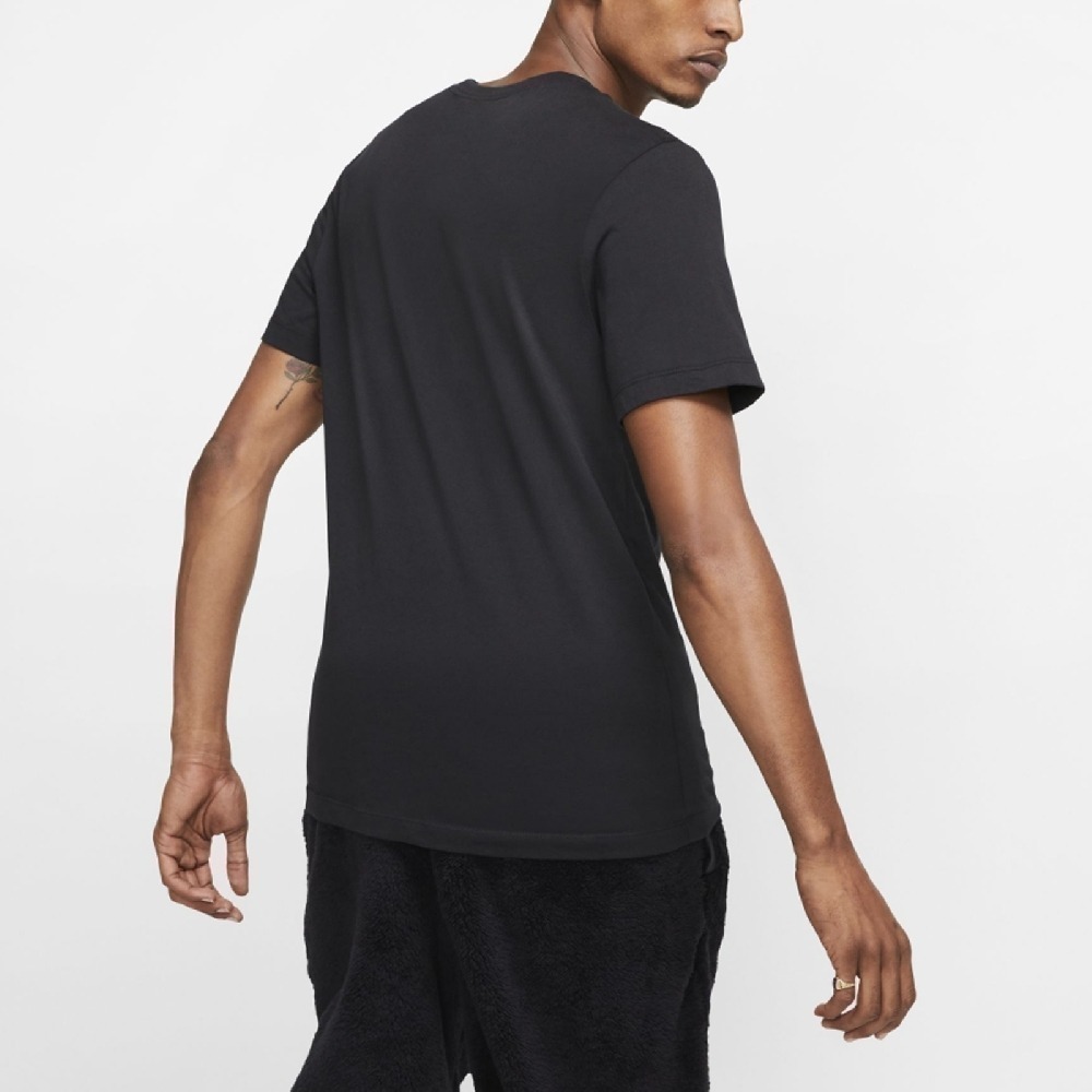 男子 NIKE AS M NSW CLUB TEE 黑色 基本款 刺繡小LOGO 短棉T-細節圖5