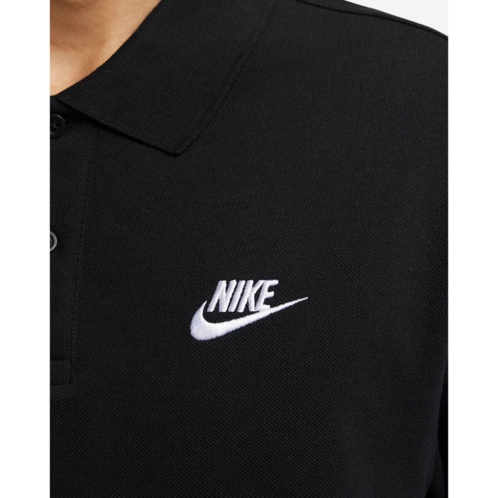 男 Nike Sportswear POLO衫 黑色-細節圖4