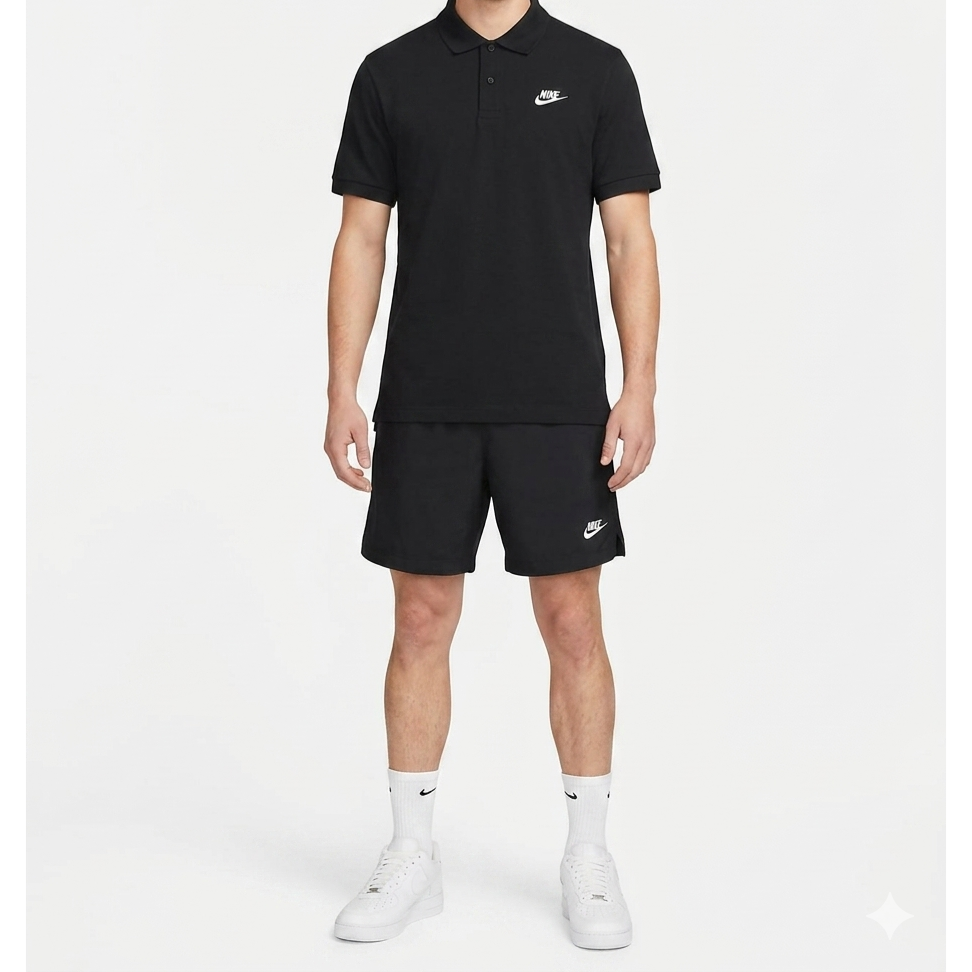 男 Nike Sportswear POLO衫 黑色-細節圖6