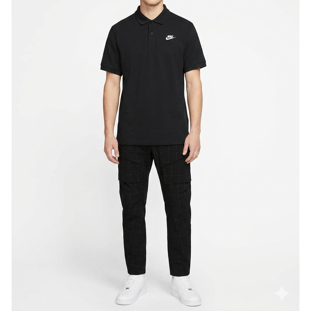 男 Nike Sportswear POLO衫 黑色-細節圖7