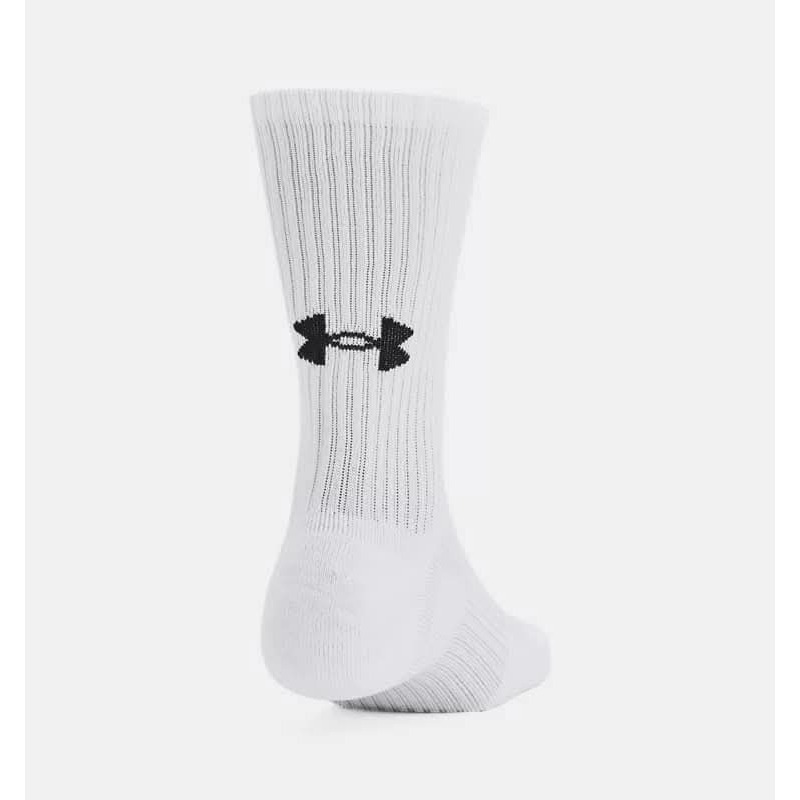 厚底  UA Training Cotton 訓練 中長襪 約到小腿肚 (6入) 白色-細節圖3