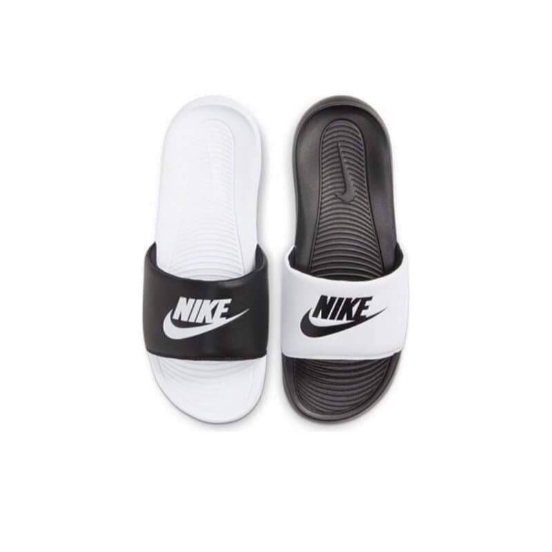 男款 NIKE VICTORI ONE SLIDE MIX 黑白 陰陽 運動拖鞋 定價1000-細節圖6