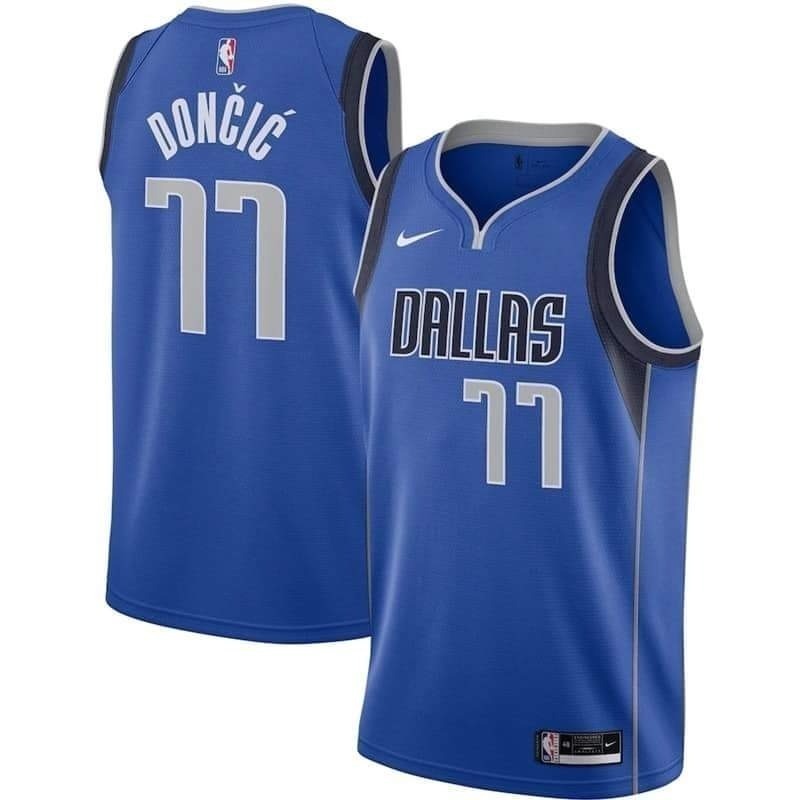 NBA Dallas Mavericks 達拉斯 獨行俠隊 #77 Luka Doncic  無贊助標 球迷版球衣-細節圖3