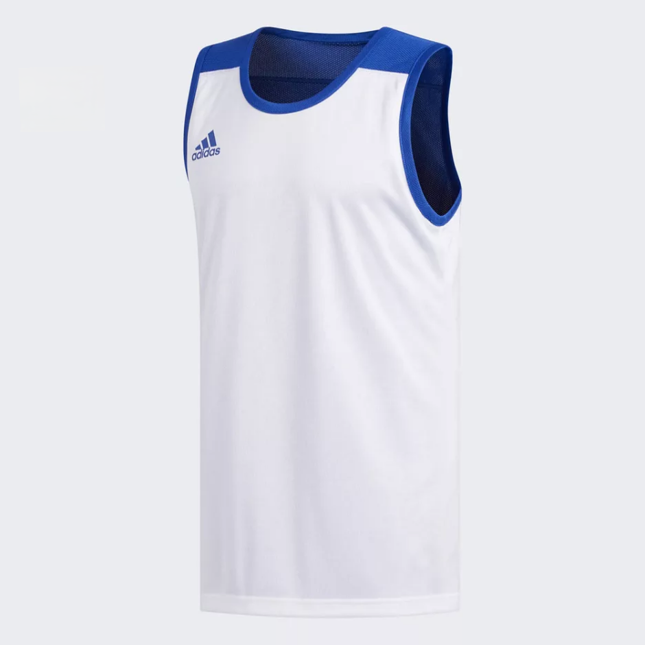 男子 ADIDAS 3G SPEE REV JRS 愛迪達 藍白 雙面穿 吸濕排汗 籃球背心-細節圖5