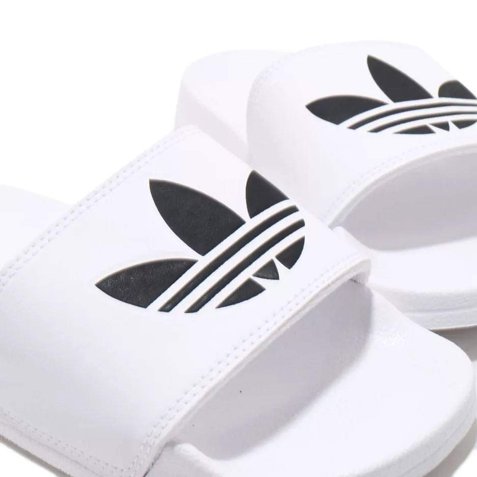 男款 ADIDAS ADILETTE LITE 愛迪達 三葉草 白色 運動拖鞋-細節圖2