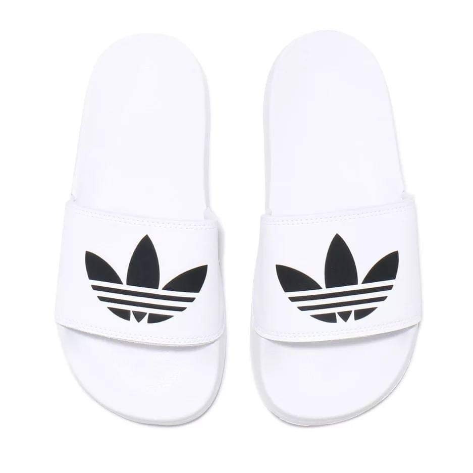 男款 ADIDAS ADILETTE LITE 愛迪達 三葉草 白色 運動拖鞋-細節圖3
