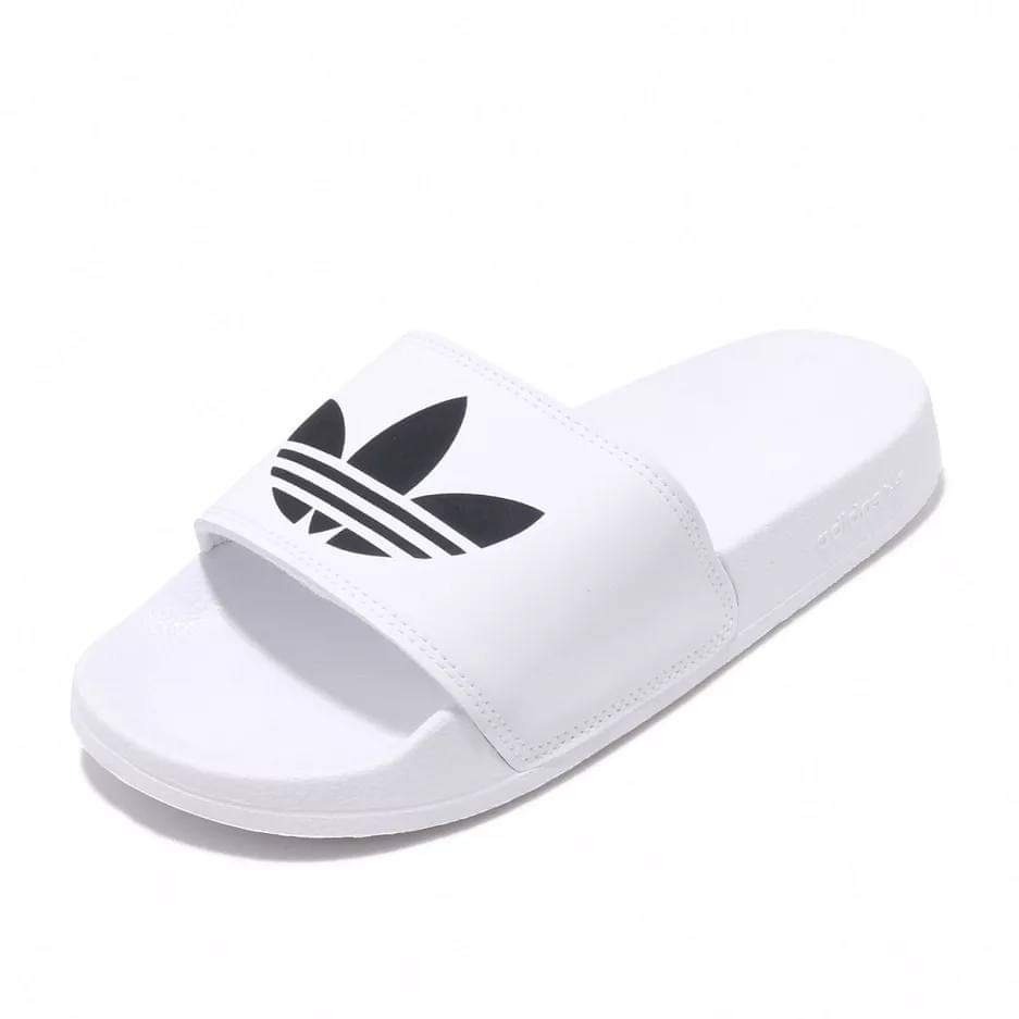 男款 ADIDAS ADILETTE LITE 愛迪達 三葉草 白色 運動拖鞋-細節圖4
