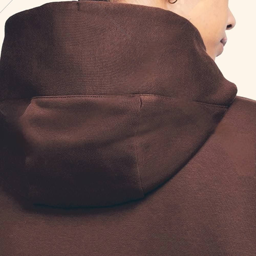 女子 Nike AS W Nsw Phnx Flc Os Po Hoodie 刷毛 保暖 刺繡LOGO 連帽上衣 咖啡-細節圖5