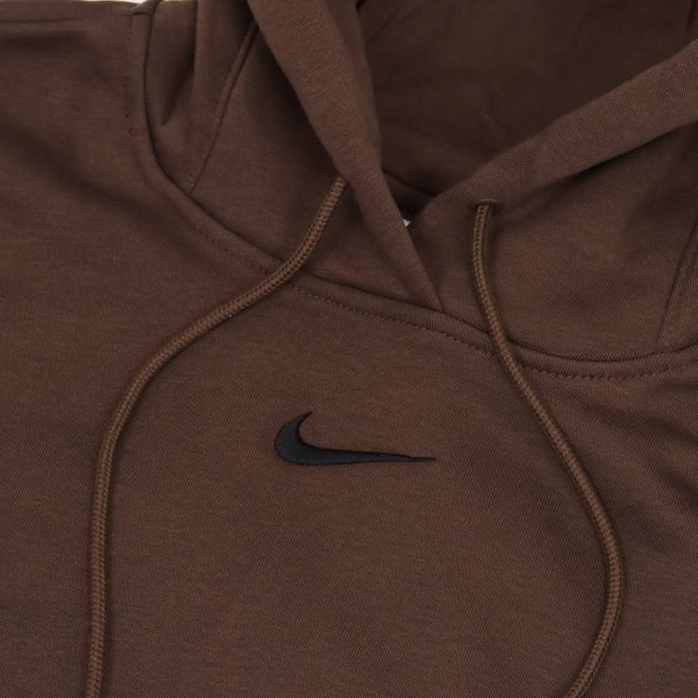 女子 Nike AS W Nsw Phnx Flc Os Po Hoodie 刷毛 保暖 刺繡LOGO 連帽上衣 咖啡-細節圖6