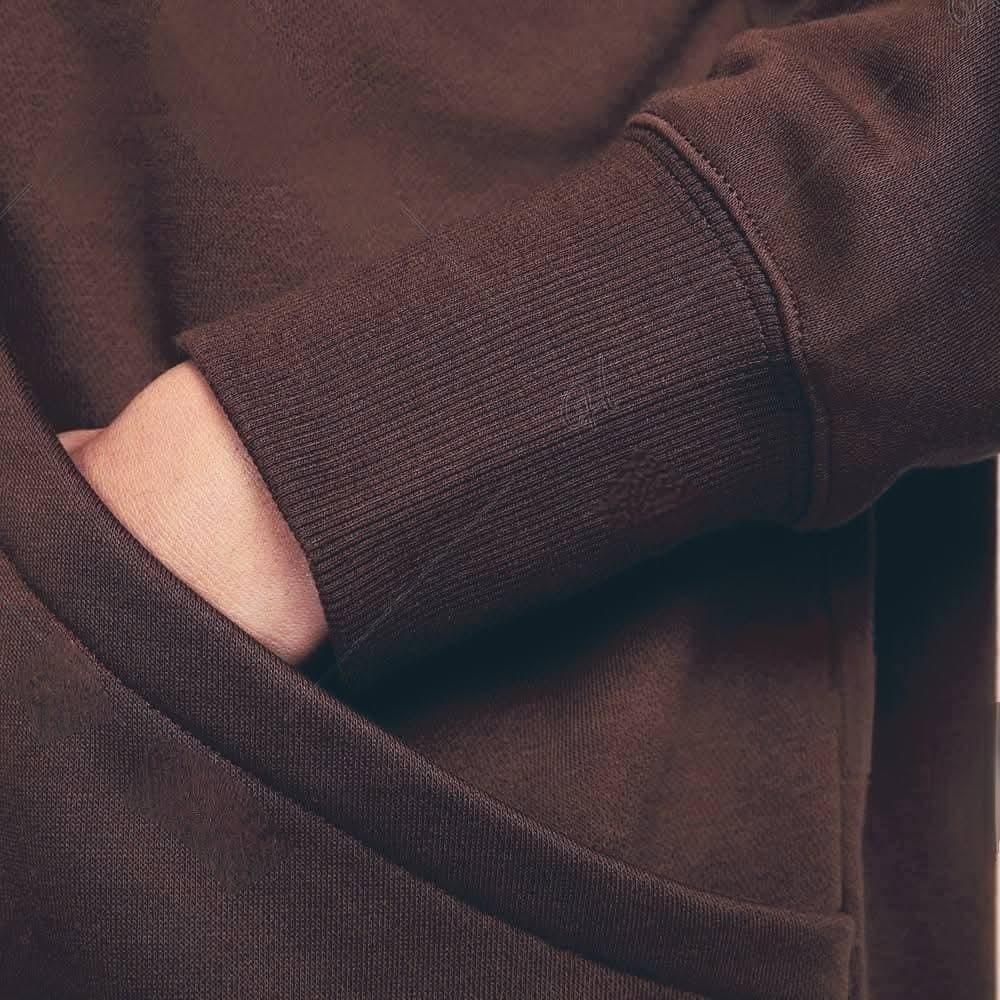 女子 Nike AS W Nsw Phnx Flc Os Po Hoodie 刷毛 保暖 刺繡LOGO 連帽上衣 咖啡-細節圖7