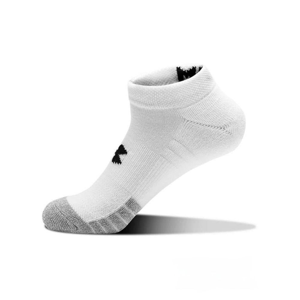 男子 UA HeatGear® No Show 白色 吸濕排汗 運動 止滑 踝襪 三雙一組-細節圖2