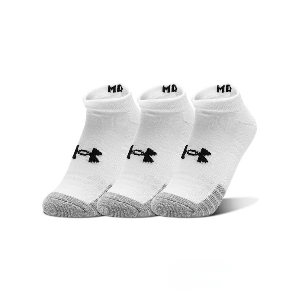 男子 UA HeatGear® No Show 白色 吸濕排汗 運動 止滑 踝襪 三雙一組-細節圖4