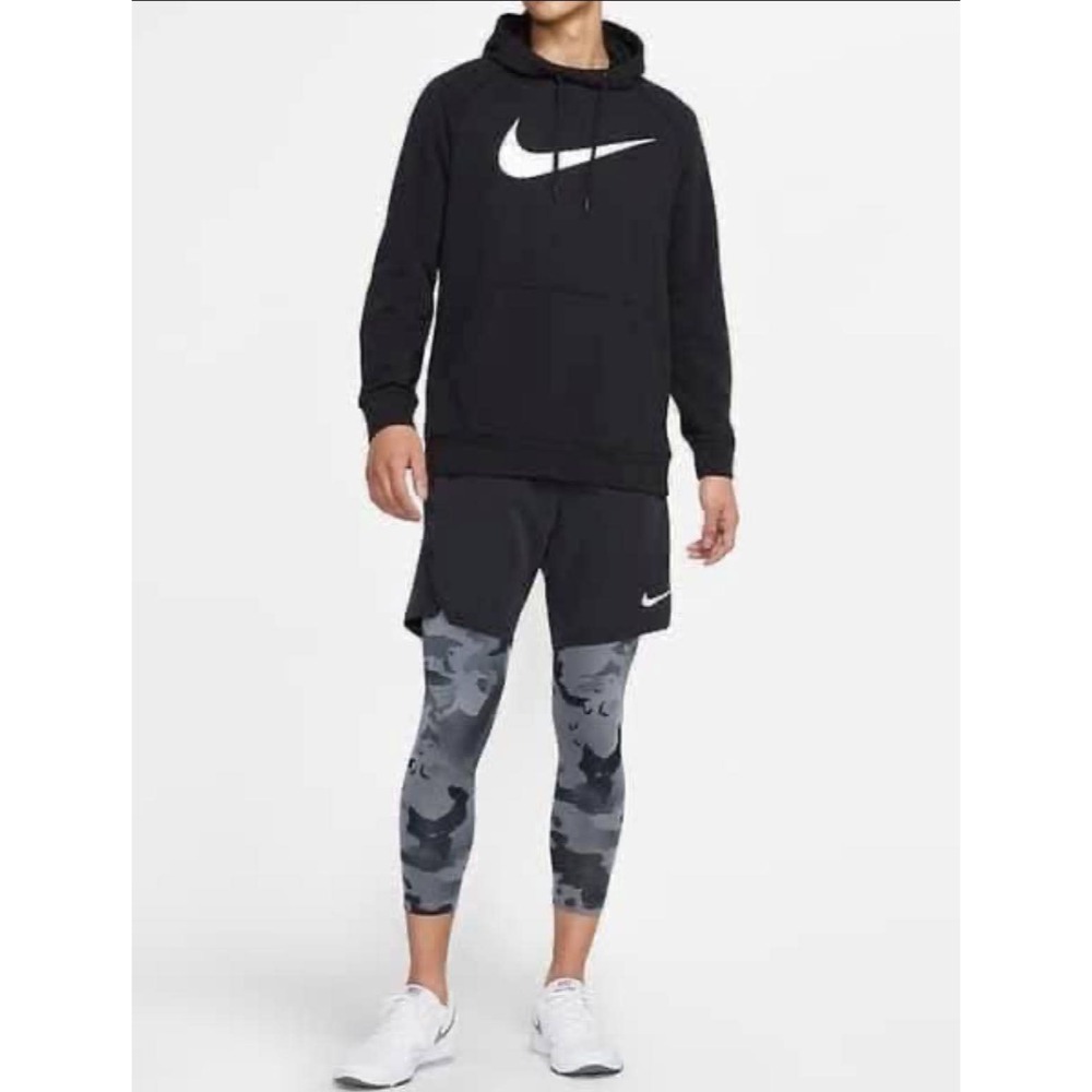 男子 Nike AS M DF HDIE PO SWSH 大勾 毛線圈 訓練 連帽長袖上衣 黑色-細節圖6