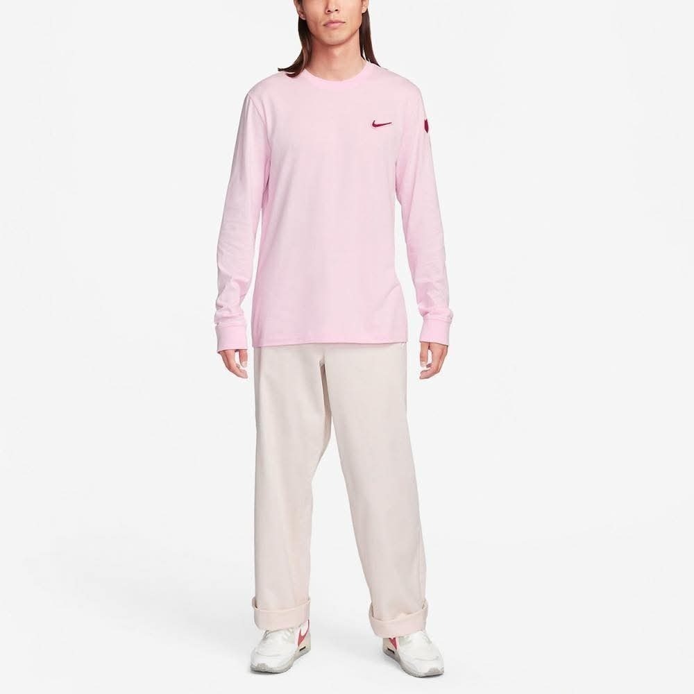 男子 NIKE SPORTSWEAR LONG-SLEEVE T-SHIRT 情人節 愛神邱比特 薄款 長袖上衣 粉色-細節圖6