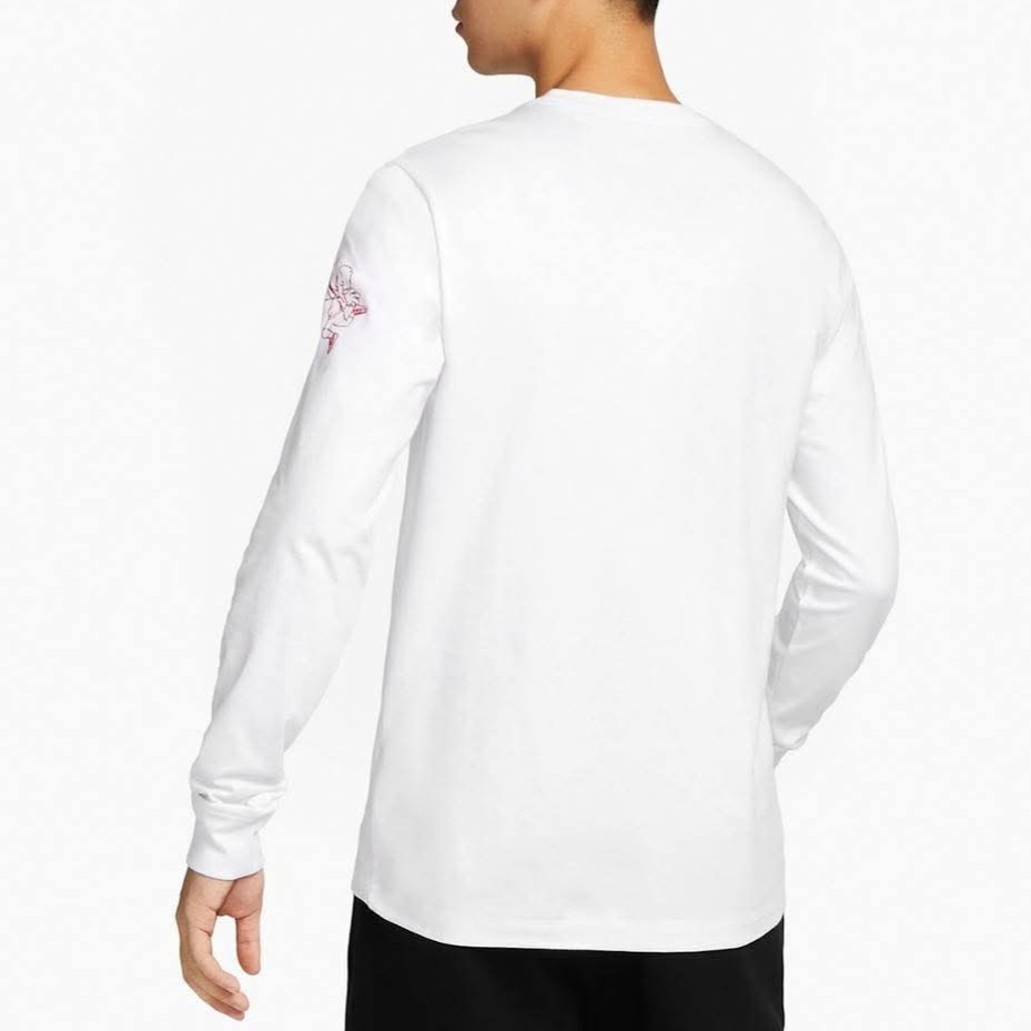 男子 NIKE SPORTSWEAR LONG-SLEEVE T-SHIRT 情人節 愛神邱比特 薄款 長袖上衣 白色-細節圖3