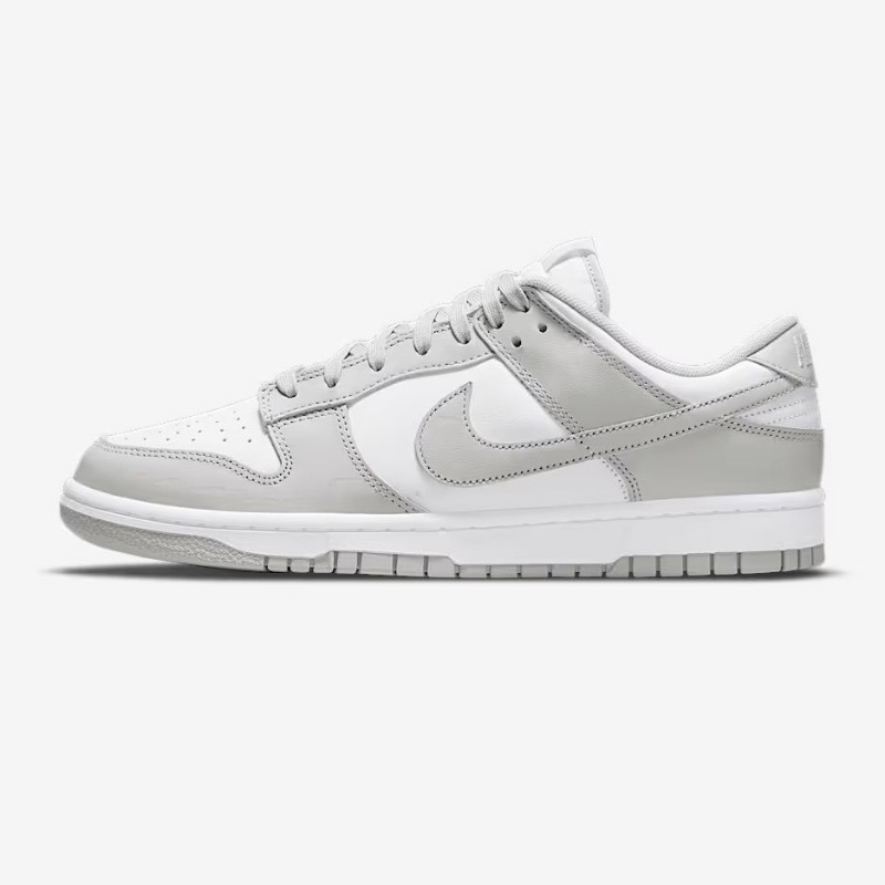 男款 NIKE DUNK LOW RETRO 白灰 經典 復古 休閒鞋-細節圖2