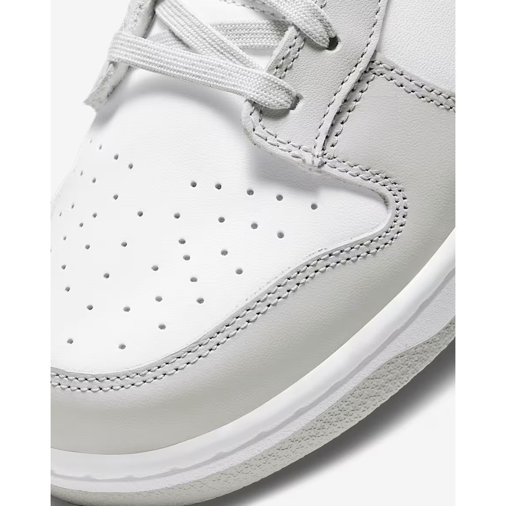 男款 NIKE DUNK LOW RETRO 白灰 經典 復古 休閒鞋-細節圖7