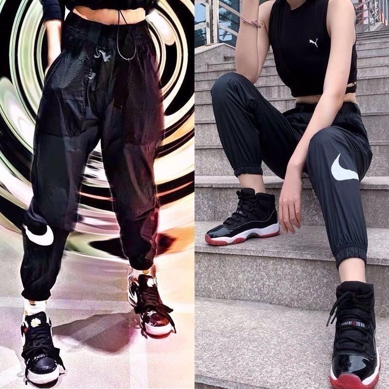 女子 NIKE 腰帶縮口束腳 工裝褲 梭織大勾 時尚寬鬆 運動長褲 DB3867-010 定價2480-細節圖5