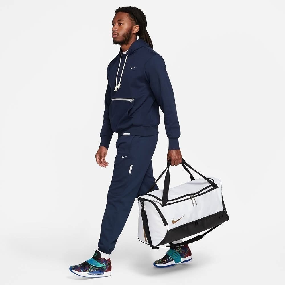 Nike Hoops Elite Duffle Bag 白黑金 大容量 菁英 氣墊 健身包 肩側包 旅行袋-細節圖10