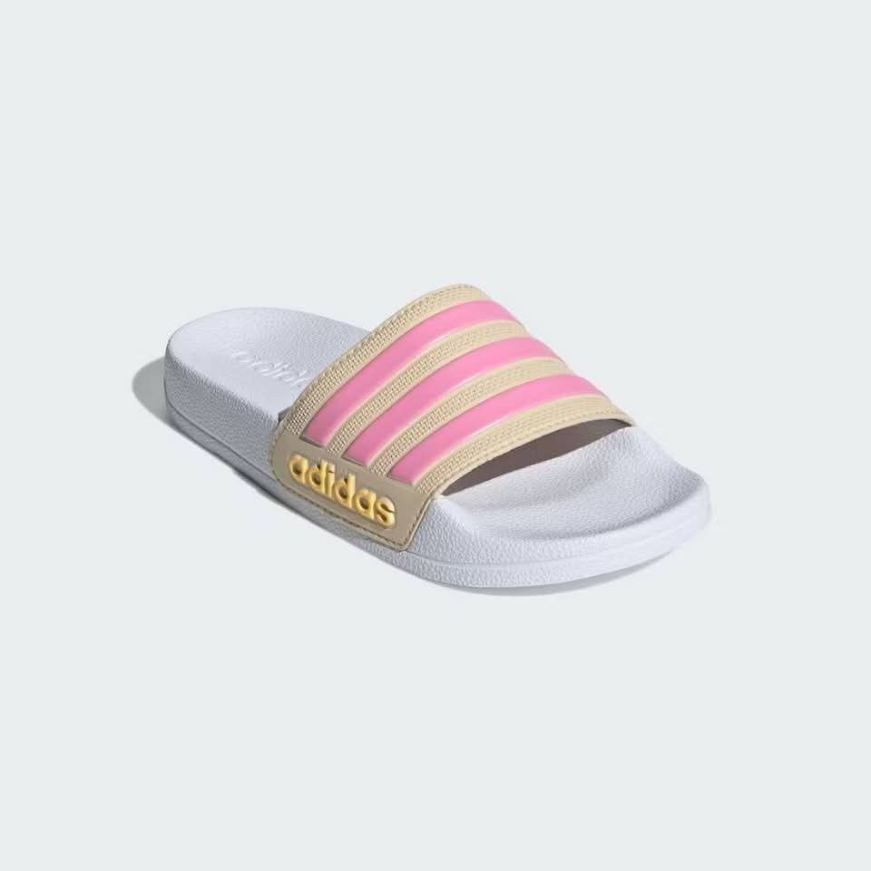 兒童 adidas  Adilette Shower K  粉 白  一片拖 涼拖鞋  定價690-細節圖3