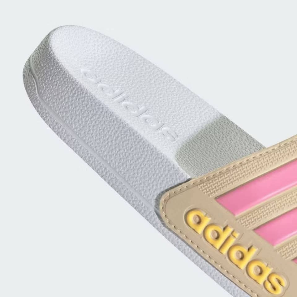 兒童 adidas  Adilette Shower K  粉 白  一片拖 涼拖鞋  定價690-細節圖4