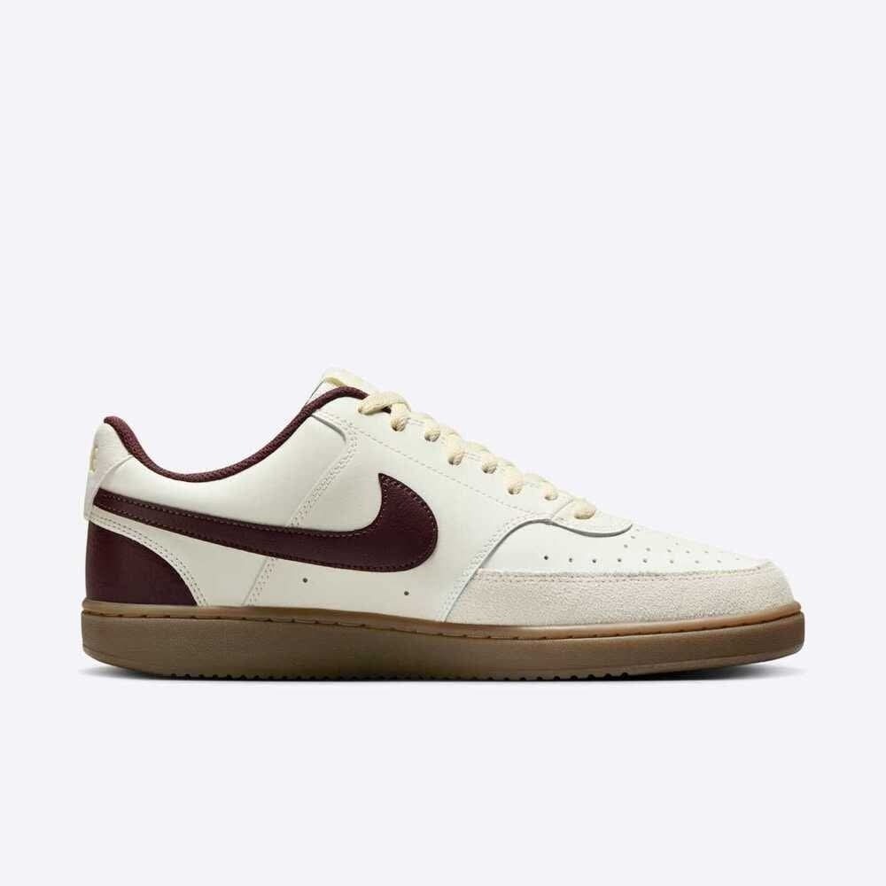 男款 Nike Court Vision LO 米白咖啡 皮革+麂皮 復古 穿搭 休閒鞋 定價2700-細節圖8