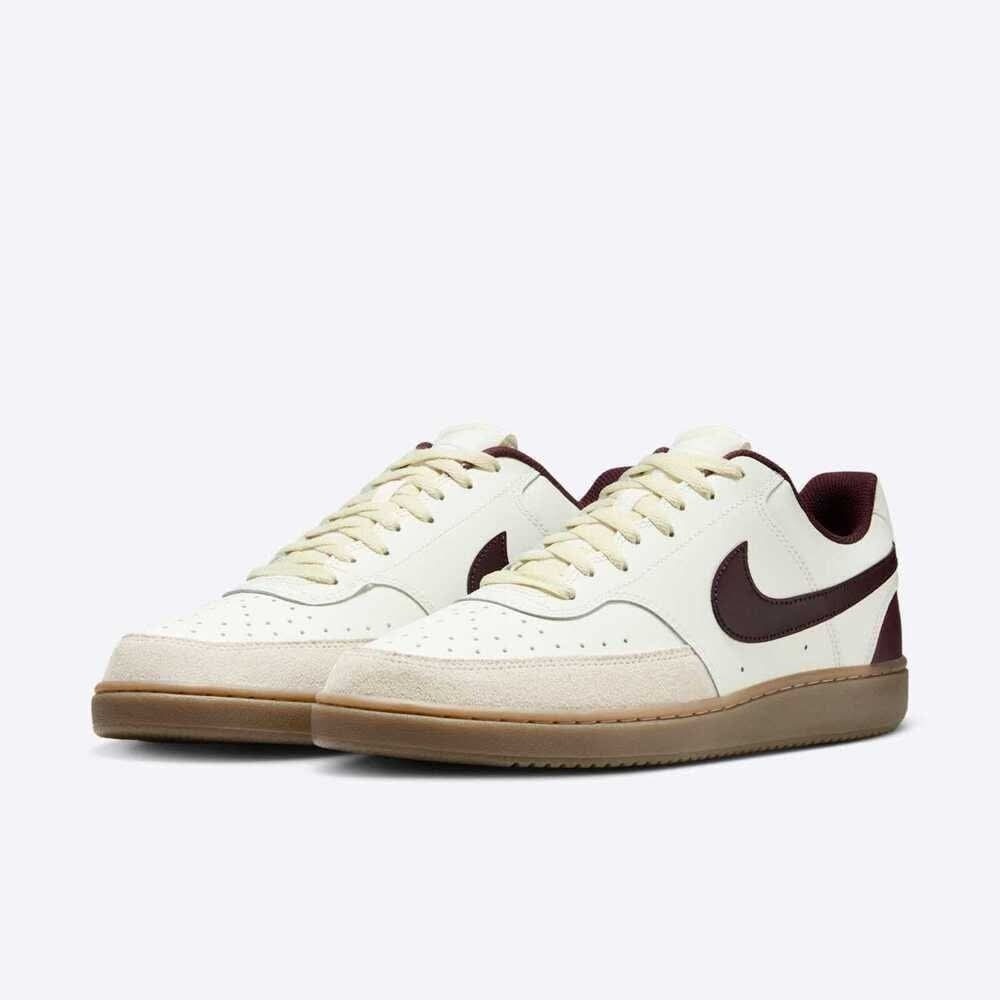 男款 Nike Court Vision LO 米白咖啡 皮革+麂皮 復古 穿搭 休閒鞋 定價2700-細節圖10