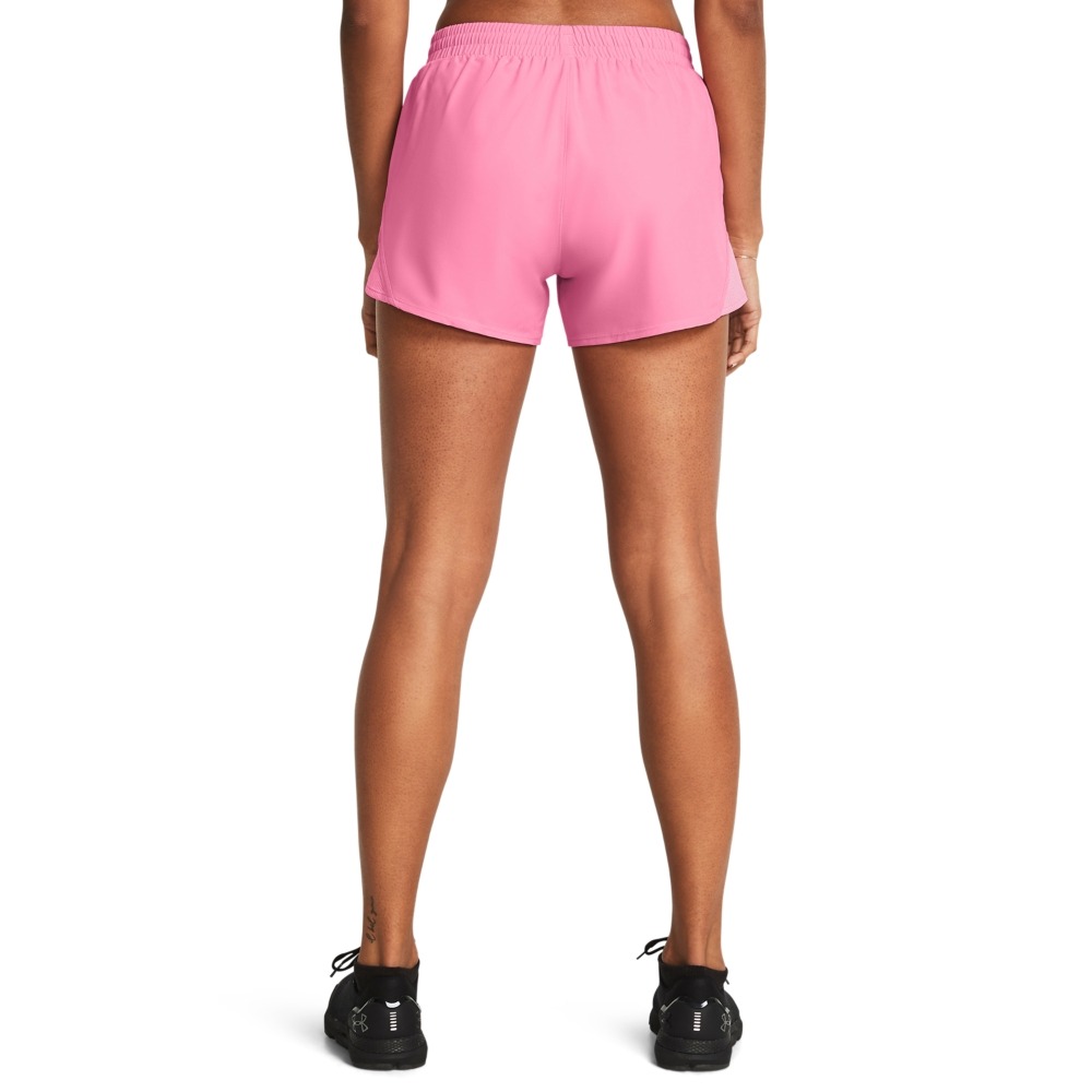 女子 UA Fly By 內裡三角小內褲 右側拉鏈小口袋 粉紅色 運動短褲 歐美版M-細節圖5