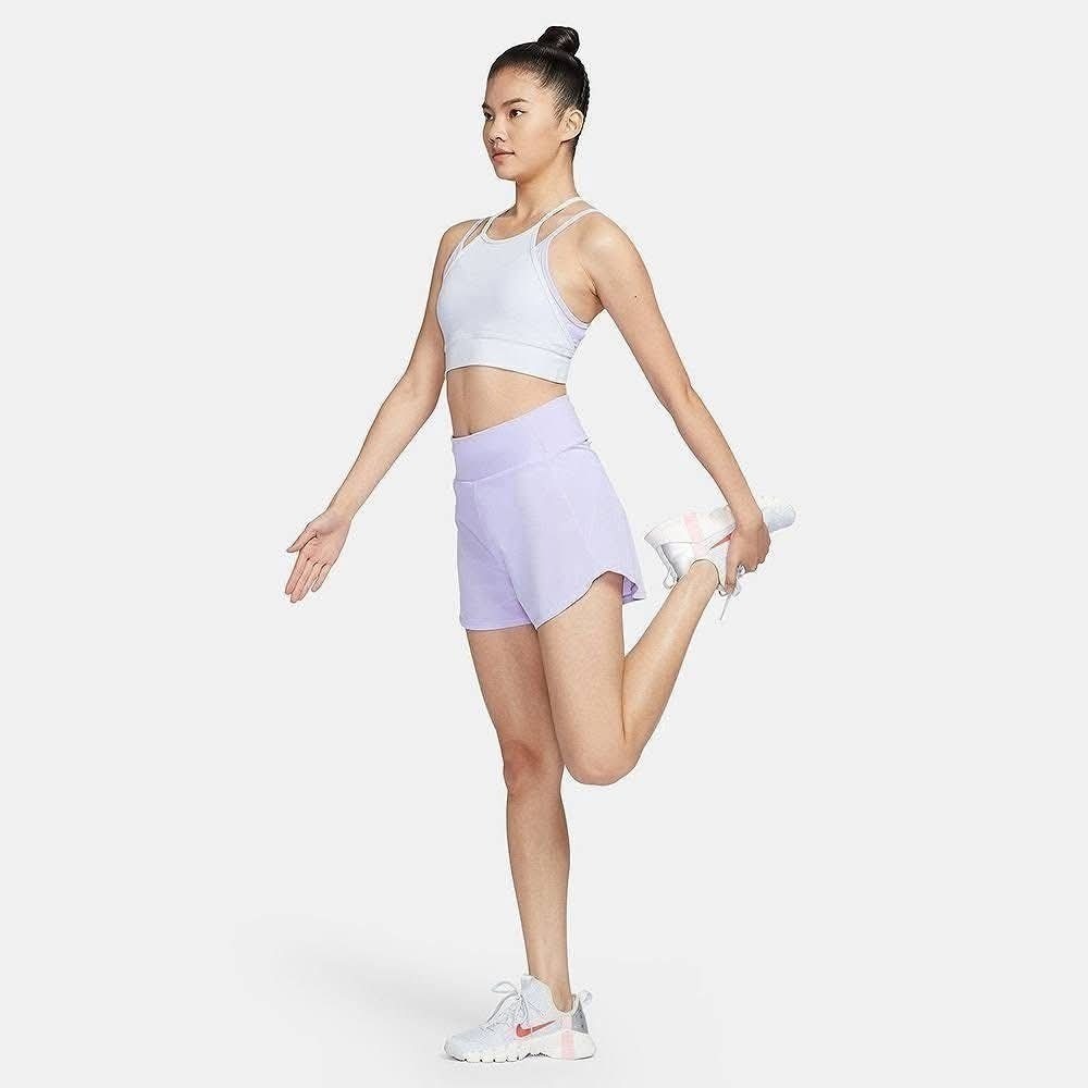 女子 NIKE AS W NK BLISS 反光LOGO 吸濕排汗 彈性 慢訓練短褲-細節圖6
