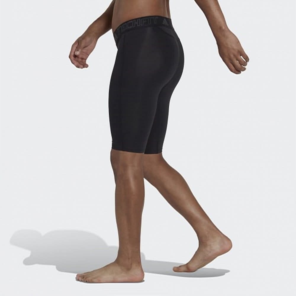男子 ADIDAS TECHFIT 黑色 吸濕排汗 訓練 運動 短束褲 緊身短褲 定價990-細節圖4