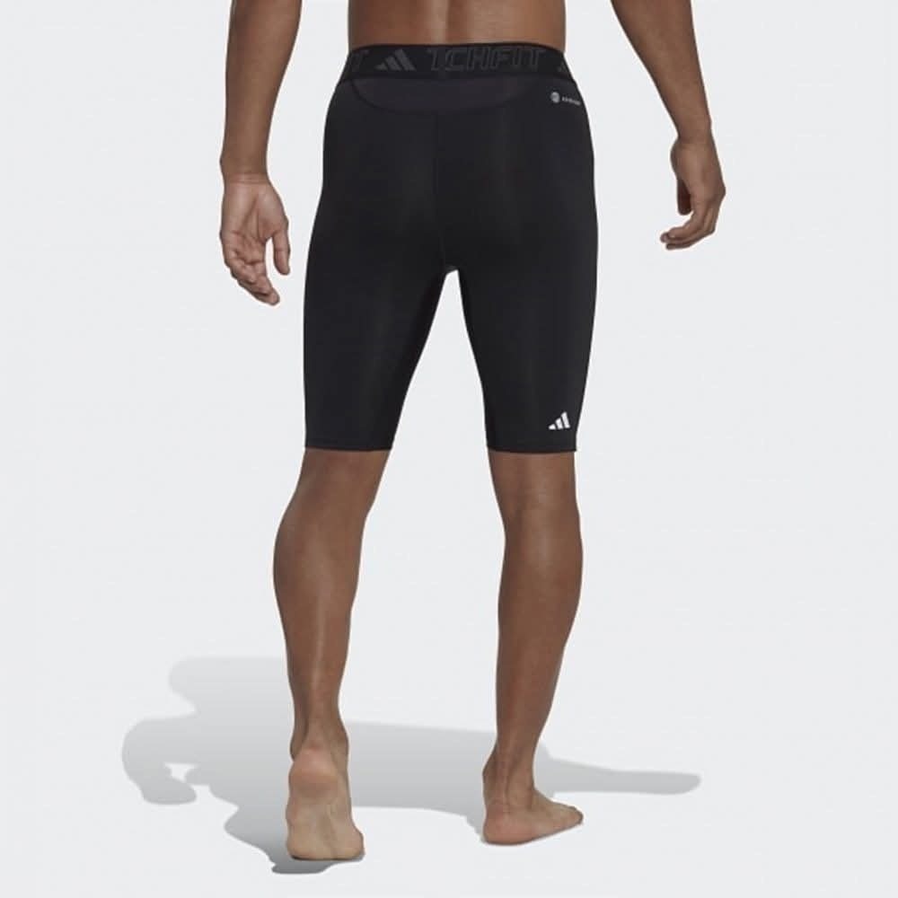 男子 ADIDAS TECHFIT 黑色 吸濕排汗 訓練 運動 短束褲 緊身短褲 定價990-細節圖3