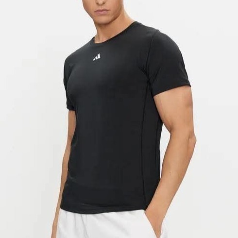 男子 ADIDAS TECHFIT 黑色 吸濕排汗 訓練 短袖緊身上衣 定價1090-細節圖2