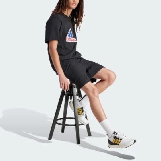 男子 ADIDAS M FI BOS T OLY 黑色 圓領 純棉 運動 休閒 短袖上衣 版型寬鬆-細節圖6