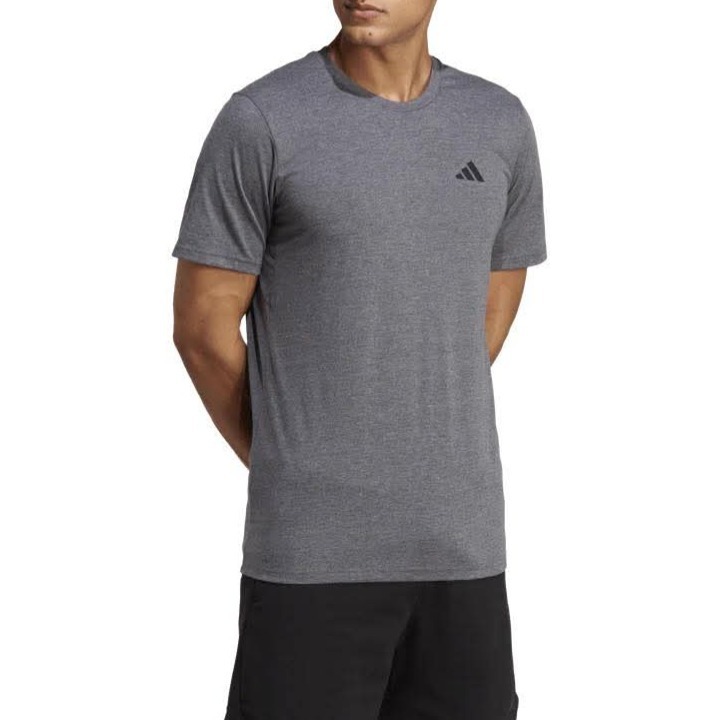 男子 ADIDAS AEROREADY 灰色 吸濕排汗 訓練 短袖上衣 定價990-細節圖2
