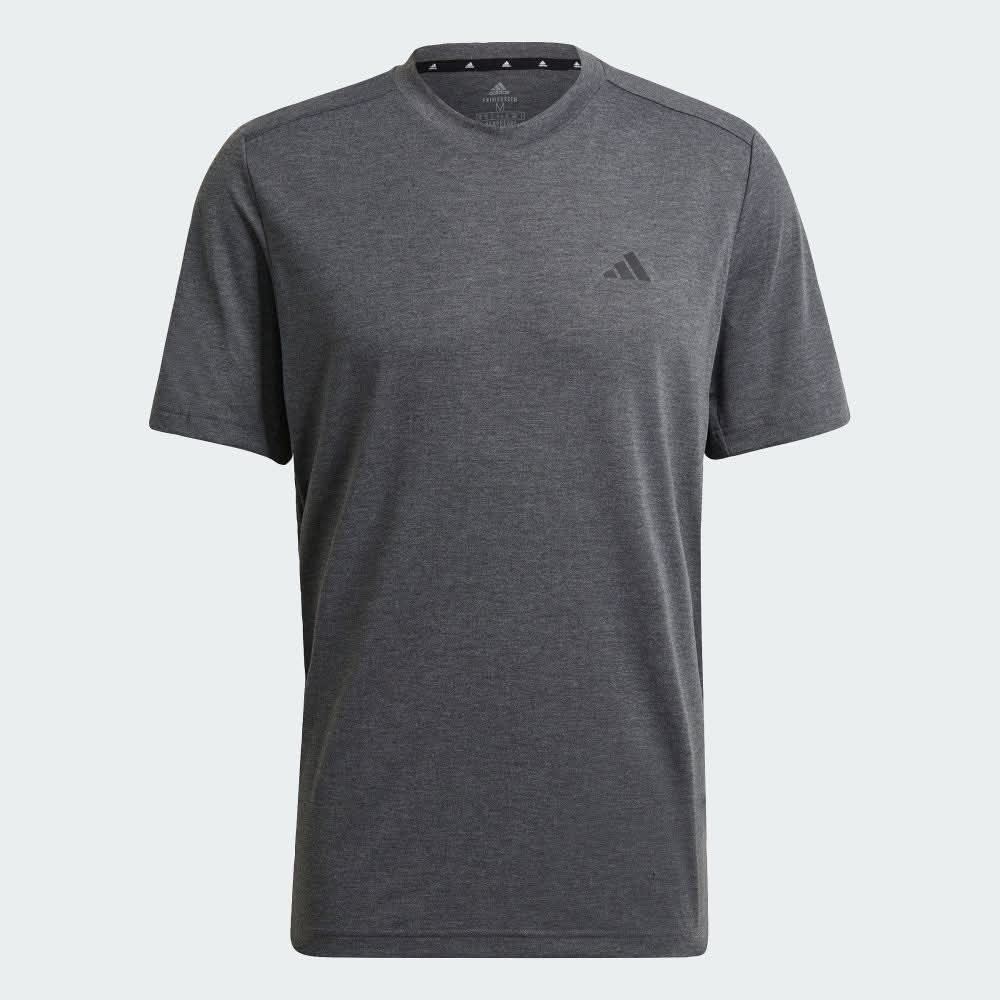 男子 ADIDAS AEROREADY 灰色 吸濕排汗 訓練 短袖上衣 定價990-細節圖4