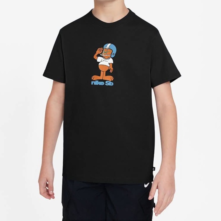 童款 NIKE K NSW TEE SB MASCOT 棉質 短袖上衣 黑色 定價880-細節圖5