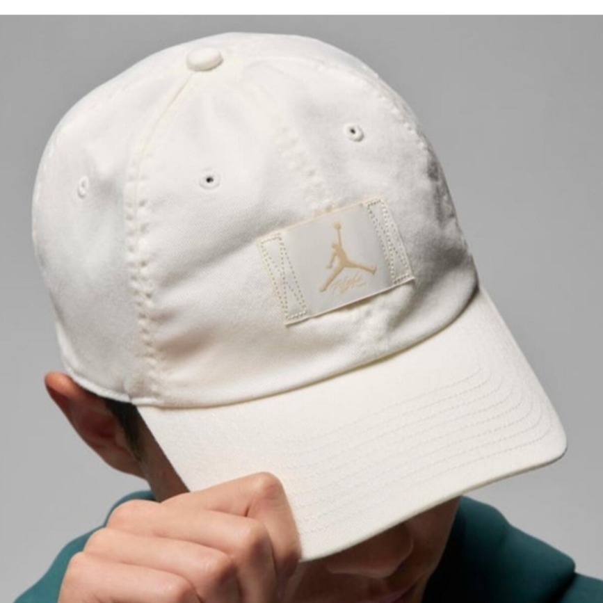 NIKE J CLUB CAP US CB FLT PATCH 可調式 休閒帽  白色-細節圖3