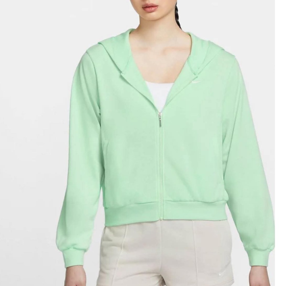 女子 Nike Sportswear Jacket 淺綠 法國毛線圈 連帽外套 定價2180-細節圖3