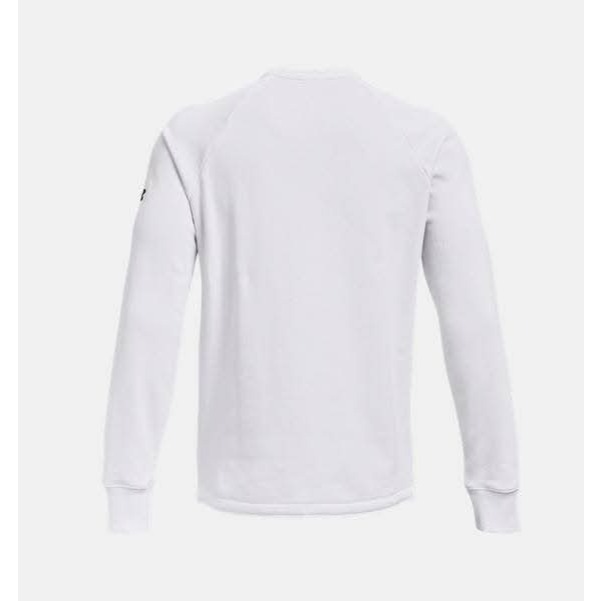 男子 UA Project Rock Heavyweight Terry 白色 巨石強森 長袖圓領上衣-細節圖5