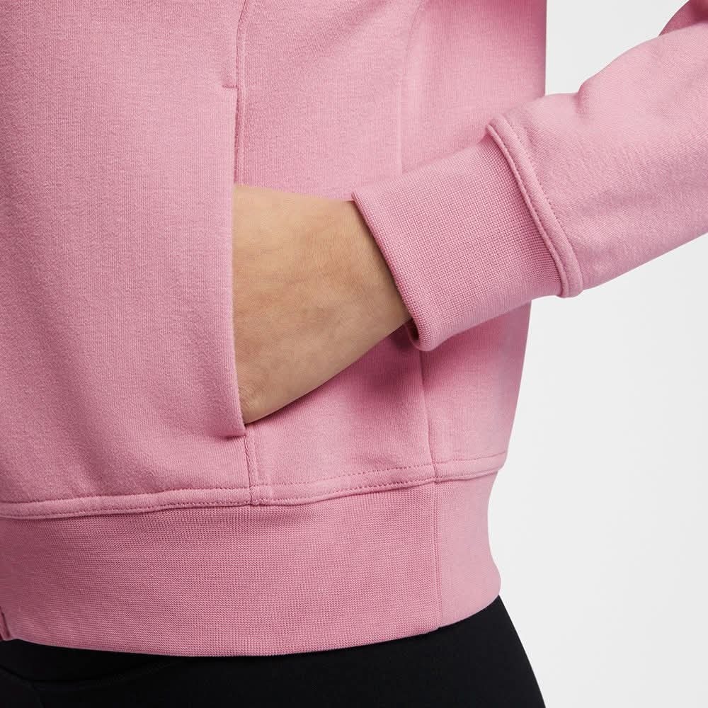 女子 NIKE AS W NK ONE DF FZ HOODIE LBR 粉色 法國毛線圈 吸濕排汗 訓練 連帽外套-細節圖5